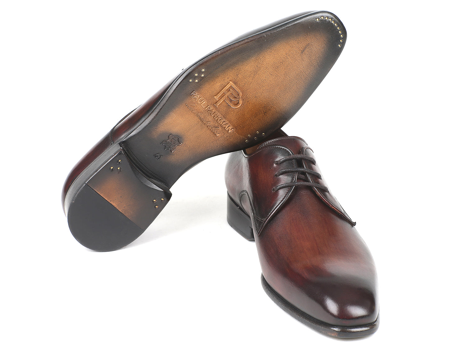 Paul Parkman Antique Brown Derby Shoes (ID#696AT51) PAUL PARKMAN