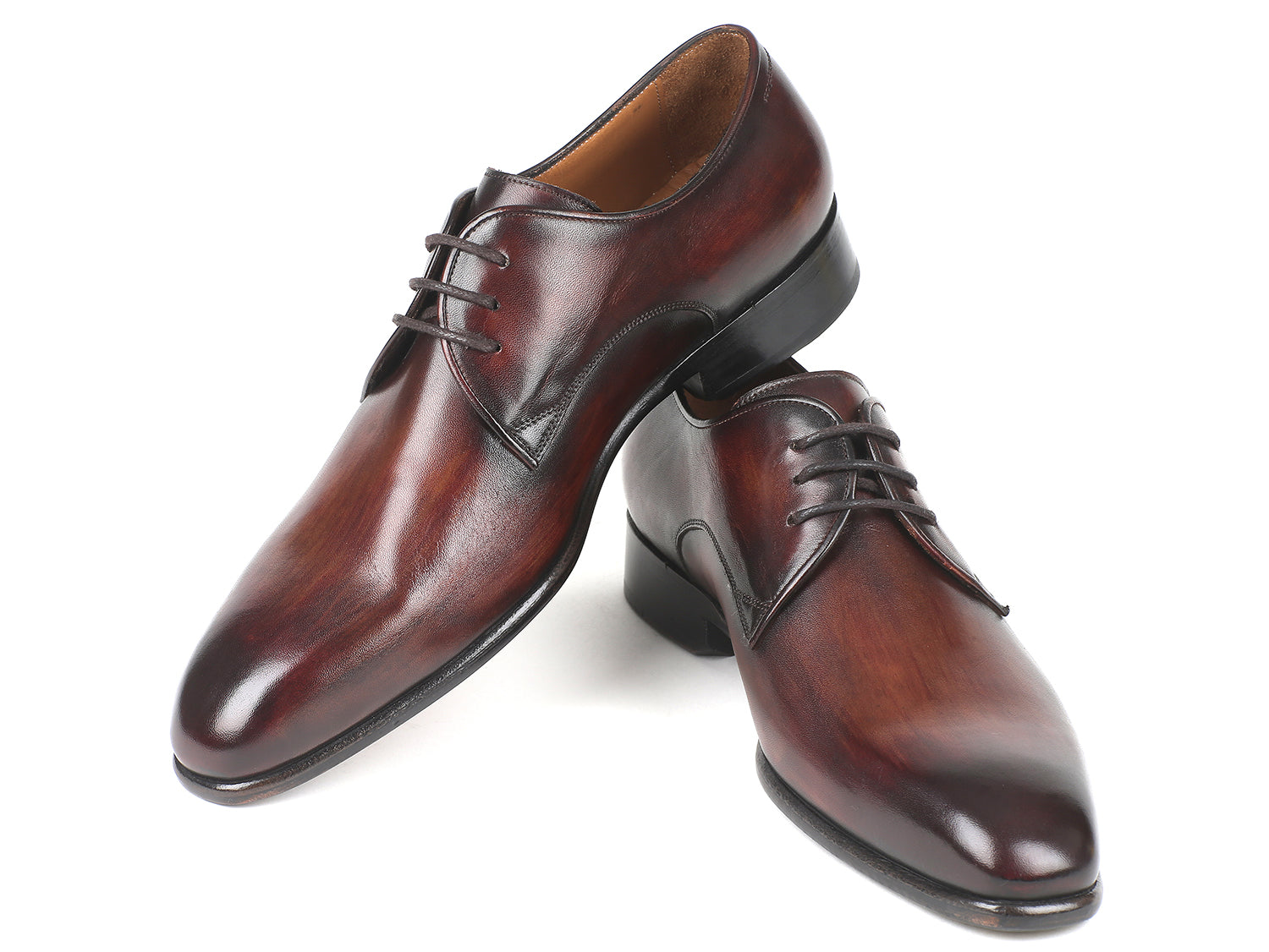 Paul Parkman Antique Brown Derby Shoes (ID#696AT51) PAUL PARKMAN