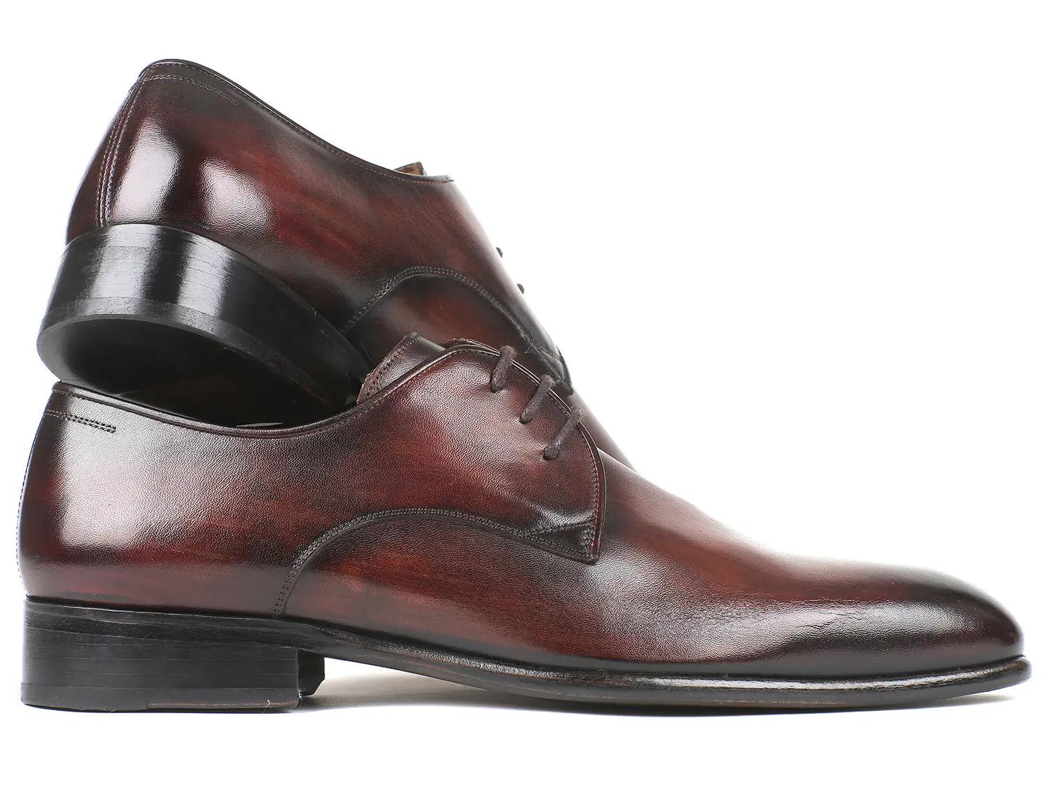 Paul Parkman Men's Antique Brown Genuine Leather Derby Shoes (ID#696AT51) PAUL PARKMAN