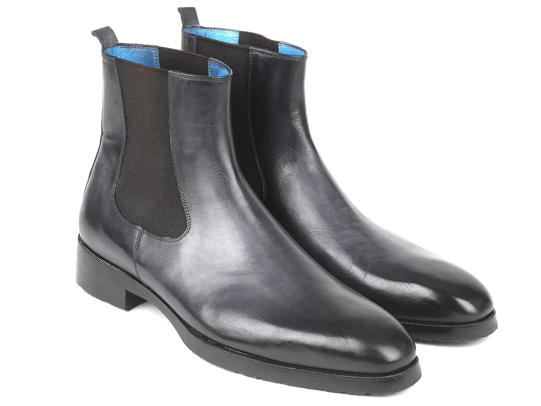 Paul Parkman Men's Black/Gray Chelsea Boots (ID#BT661BLK) PAUL PARKMAN