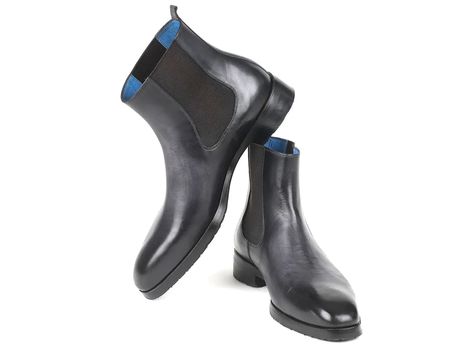 Paul Parkman Men's Black/Gray Chelsea Boots (ID#BT661BLK) PAUL PARKMAN