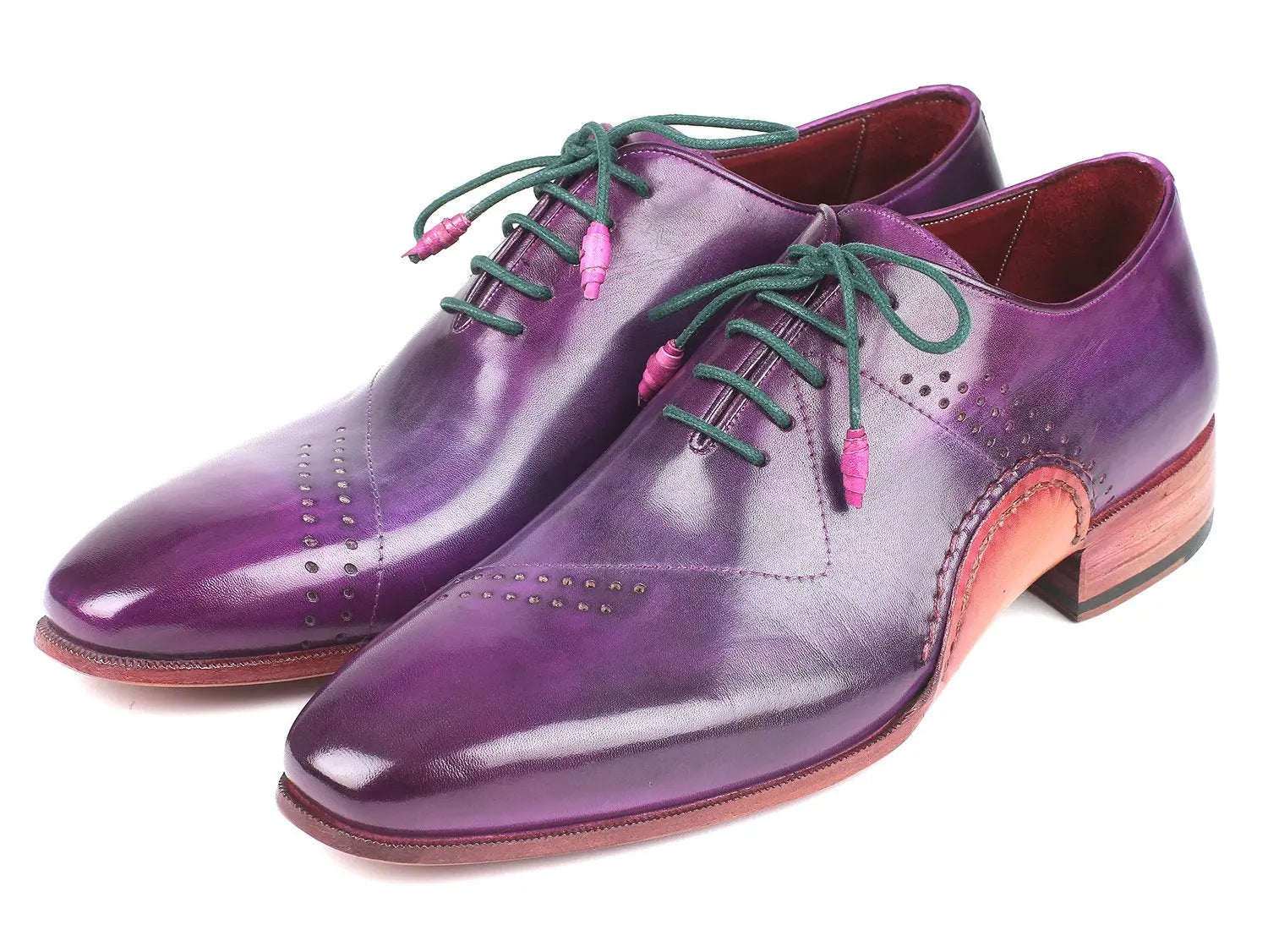 Paul Parkman Men's Purple Opanka Construction Hand-Painted Oxfords (ID#OPK66KD) PAUL PARKMAN