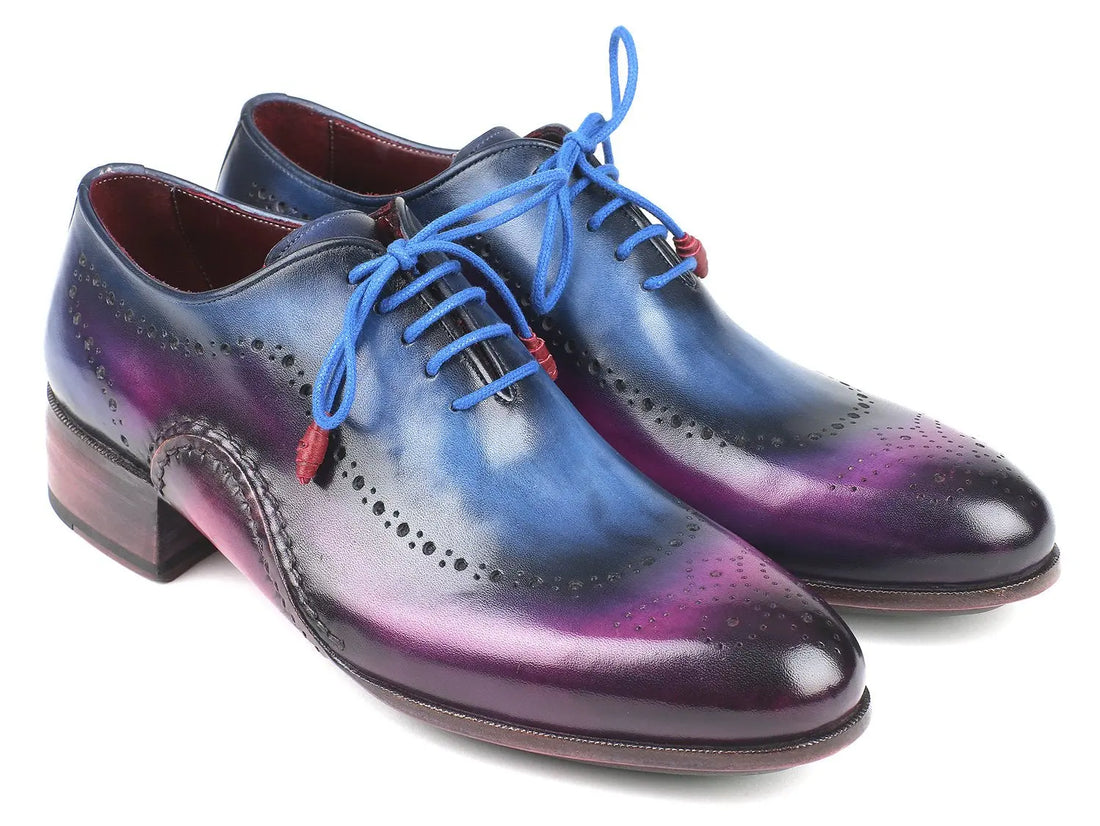 Paul Parkman Men's Blue/Purple Opanka Construction Oxfords (ID#726-BLU-PUR) PAUL PARKMAN