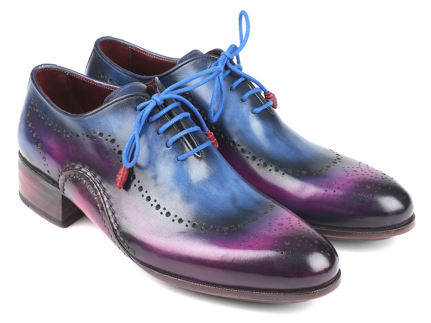 Paul Parkman Opanka Construction Blue & Purple Oxfords (ID#726-BLU-PUR) PAUL PARKMAN