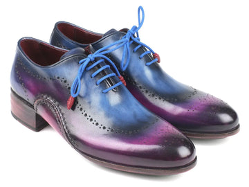 Paul Parkman Men's Blue/Purple Opanka Construction Oxfords (ID#726-BLU-PUR) PAUL PARKMAN
