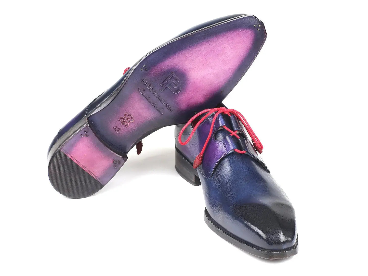 Paul Parkman Men's Blue Ghillie Lacing Dress Shoes (ID#GT511BLU) PAUL PARKMAN