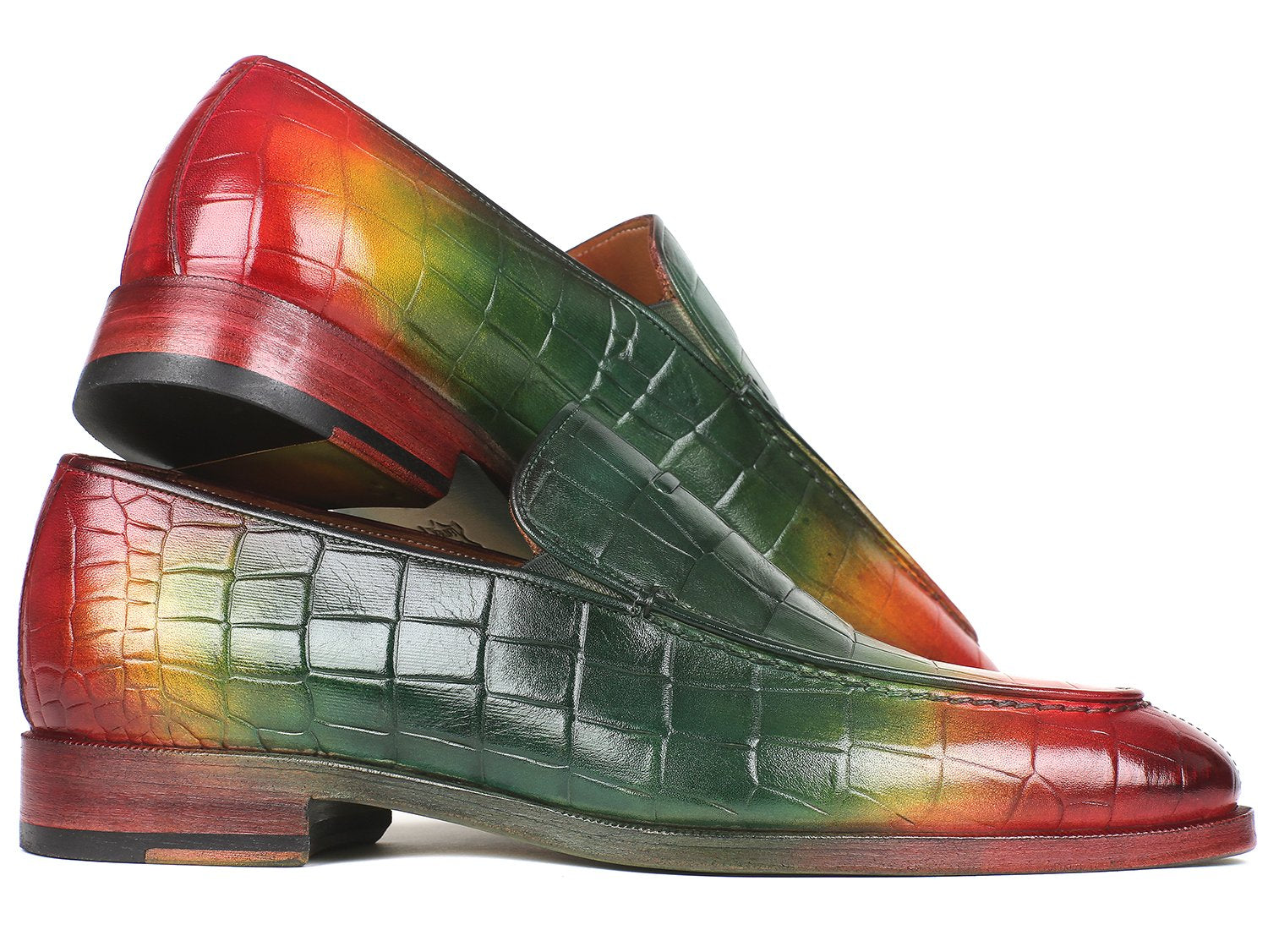 Paul Parkman Crocodile Embossed Calfskin Multicolor Loafer (ID#7339-SPR) PAUL PARKMAN