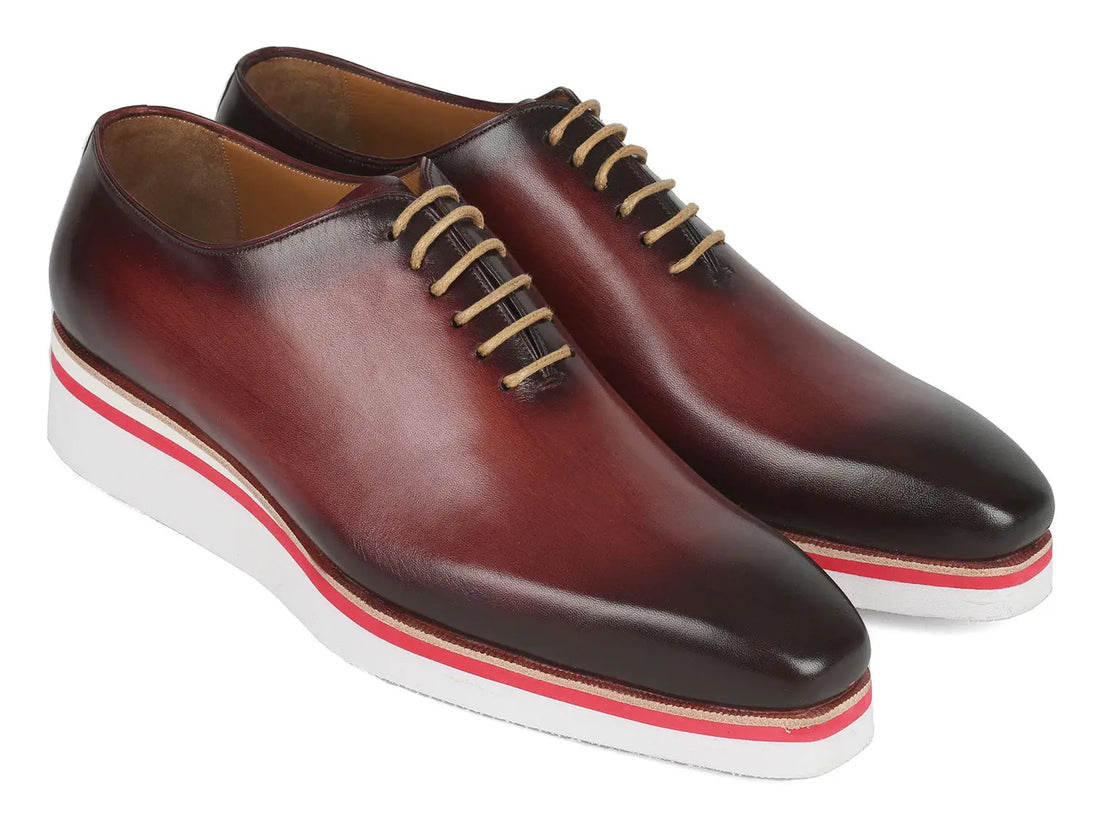 Paul Parkman Men's Bordeaux Smart Casual Wholecut Oxfords (ID#191-BRD) PAUL PARKMAN
