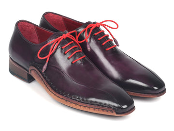 Paul Parkman Purple Leather Oxfords Side Hand-Sewn (ID#018-PRP)