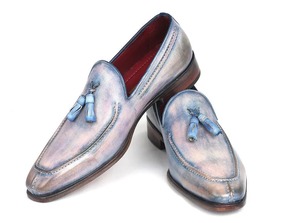Paul Parkman Men's Lila Tassel Hand-Painted Genuine Leather Loafers (ID#083-LIL) PAUL PARKMAN
