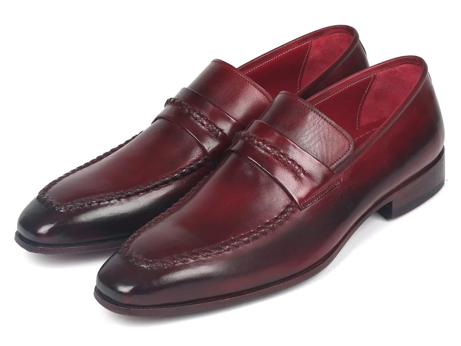 Paul Parkman Men's Bordeaux Genuine Leather Loafers (ID#068-BRD) PAUL PARKMAN