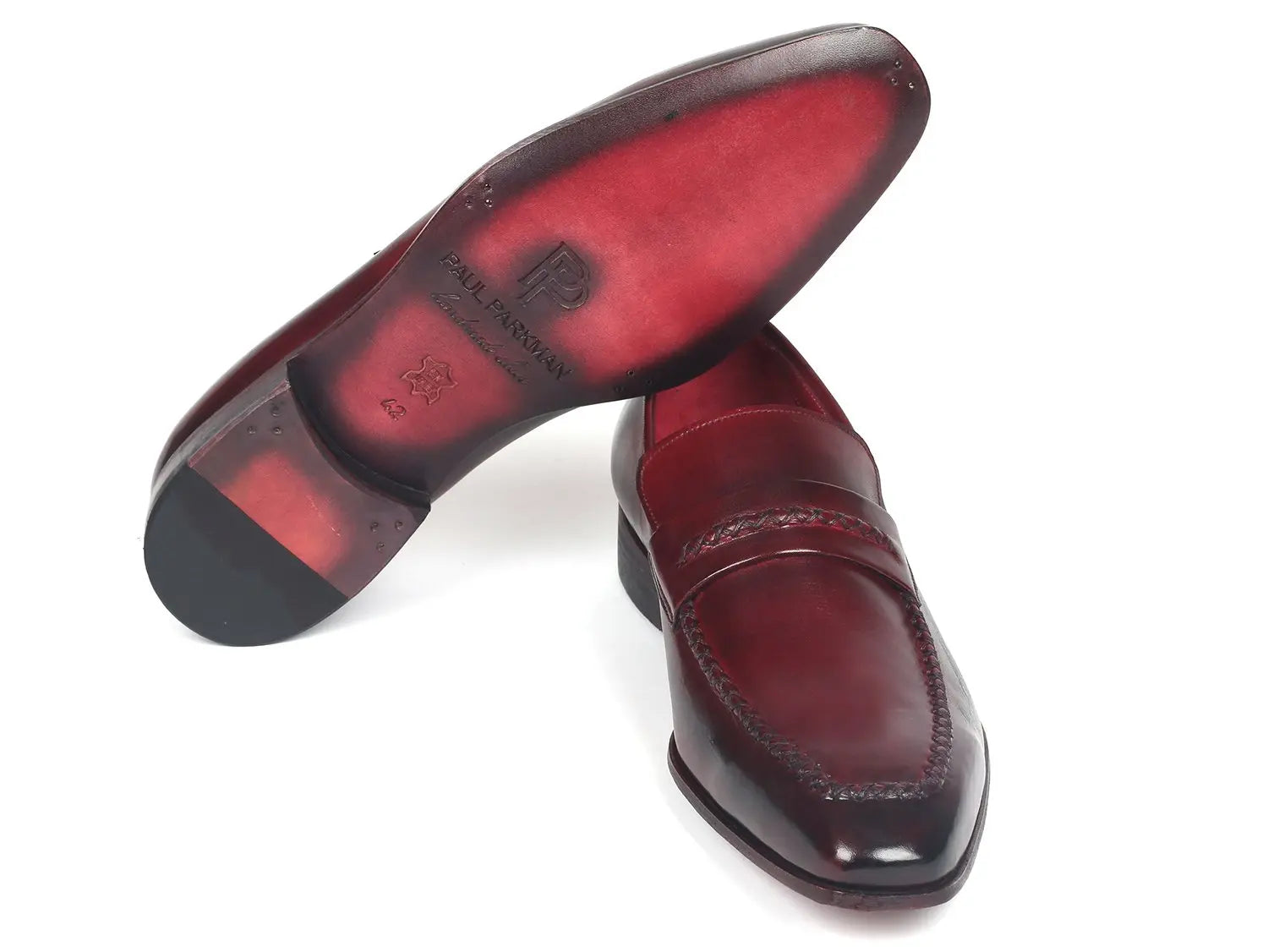 Paul Parkman Men's Bordeaux Genuine Leather Loafers (ID#068-BRD) PAUL PARKMAN