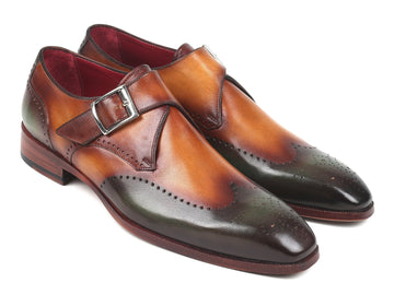 Paul Parkman Single Monkstraps Green & Camel (ID#944-GRN-CML) PAUL PARKMAN