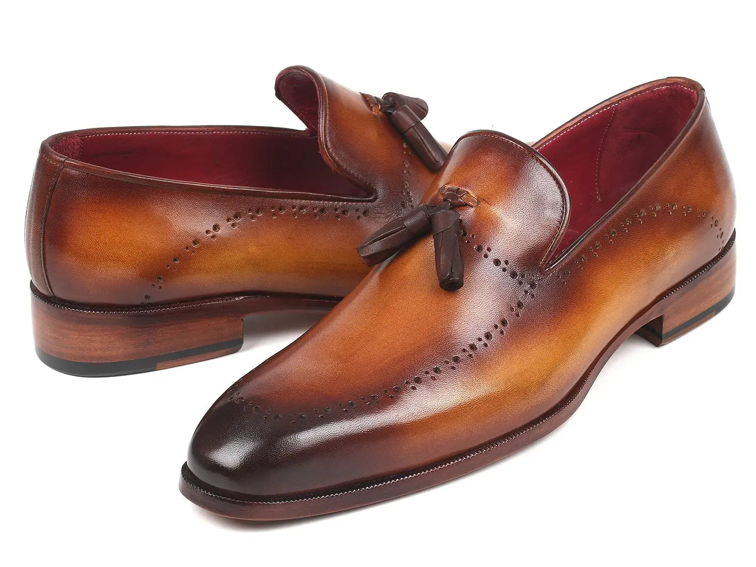 Paul Parkman Men's Brown Tassel Loafers (ID#66T81-BRW) PAUL PARKMAN