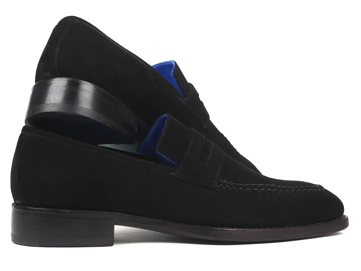 Paul Parkman Men's Black Suede Goodyear Welted Loafers (ID#38AX95) PAUL PARKMAN