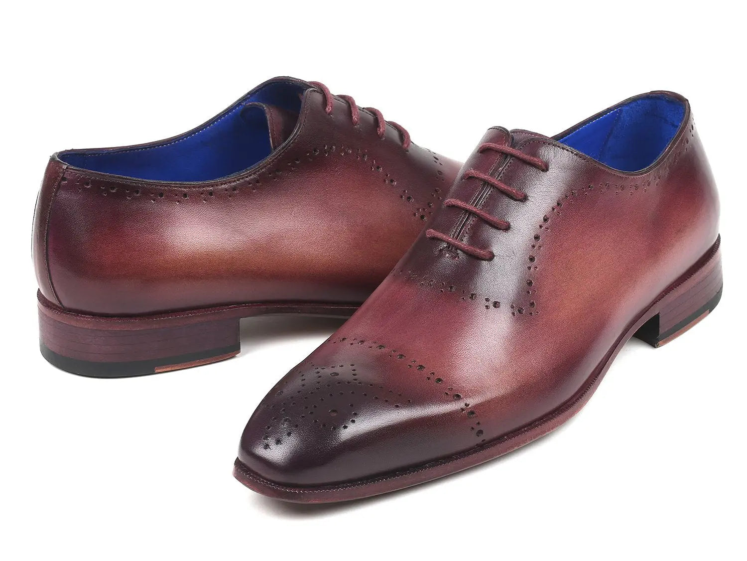 Paul Parkman Burgundy Hand-Painted Classic Brogues (ID#ZLS35BUR) PAUL PARKMAN