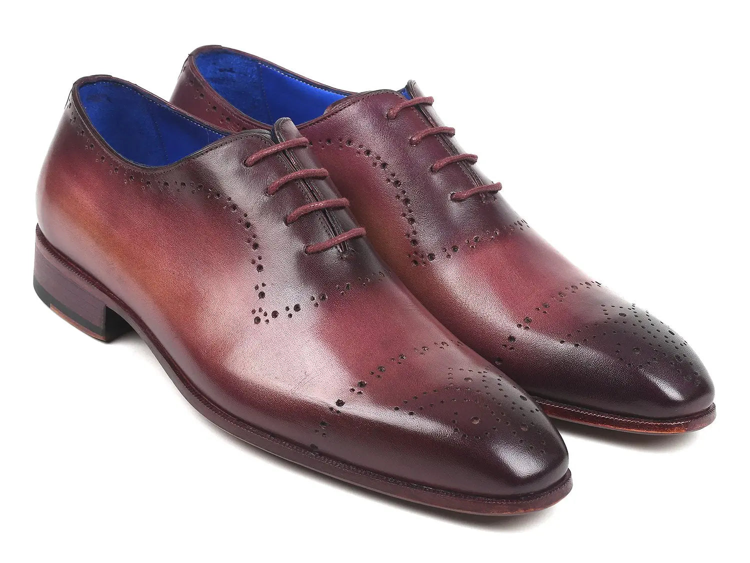 Paul Parkman Burgundy Hand-Painted Classic Brogues (ID#ZLS35BUR) PAUL PARKMAN