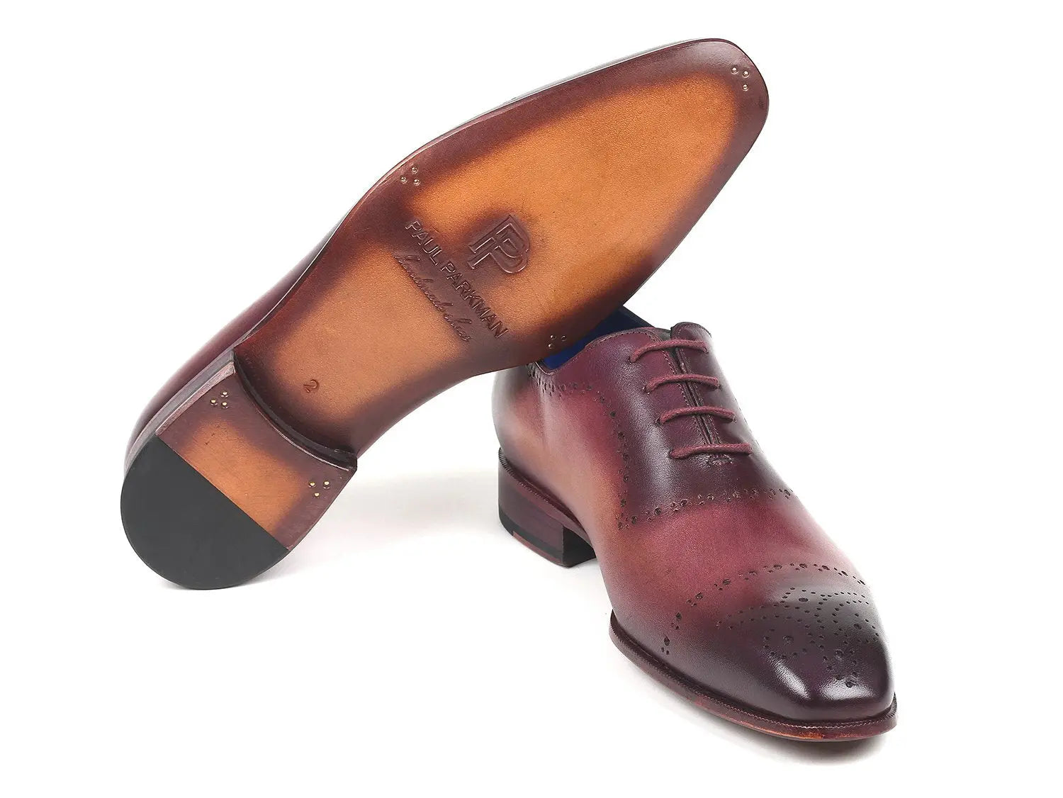 Paul Parkman Burgundy Hand-Painted Classic Brogues (ID#ZLS35BUR) PAUL PARKMAN