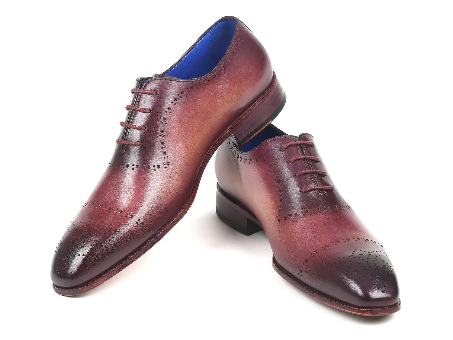 Paul Parkman Burgundy Hand-Painted Classic Brogues (ID#ZLS35BUR) PAUL PARKMAN