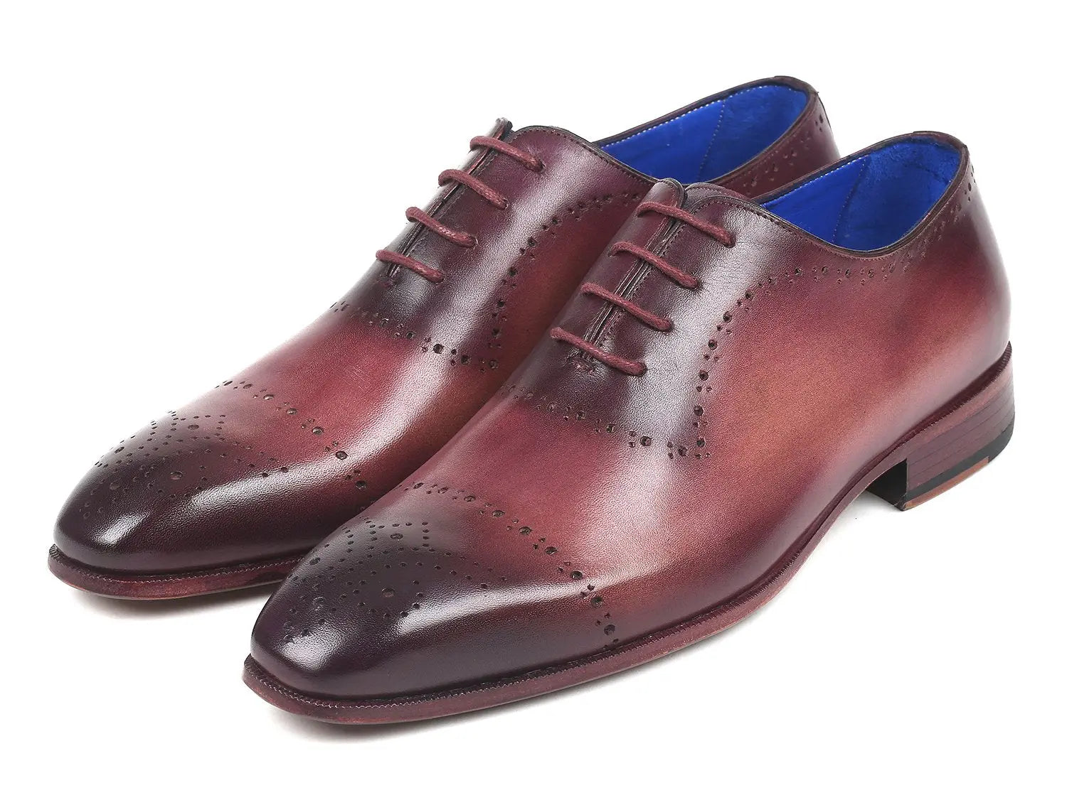 Paul Parkman Burgundy Hand-Painted Classic Brogues (ID#ZLS35BUR) PAUL PARKMAN