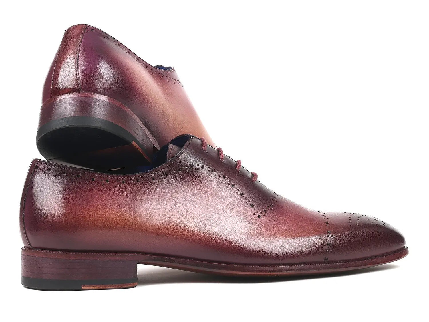 Paul Parkman Burgundy Hand-Painted Classic Brogues (ID#ZLS35BUR) PAUL PARKMAN