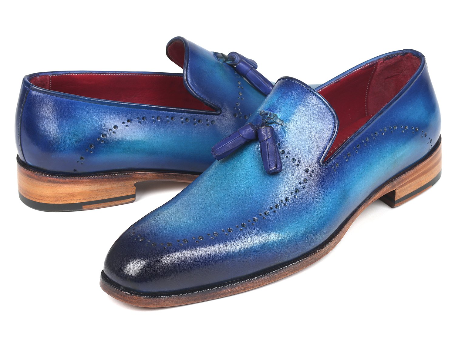 Paul Parkman Men's Tassel Loafer Blue (ID#66T82-BLU) PAUL PARKMAN