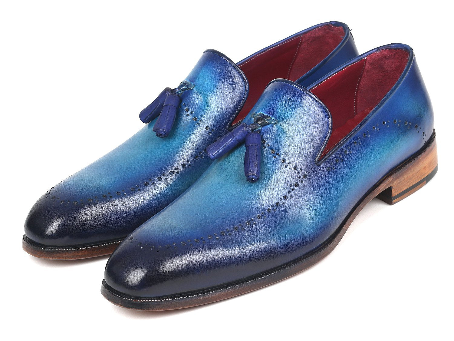 Paul Parkman Men's Tassel Loafer Blue (ID#66T82-BLU) PAUL PARKMAN