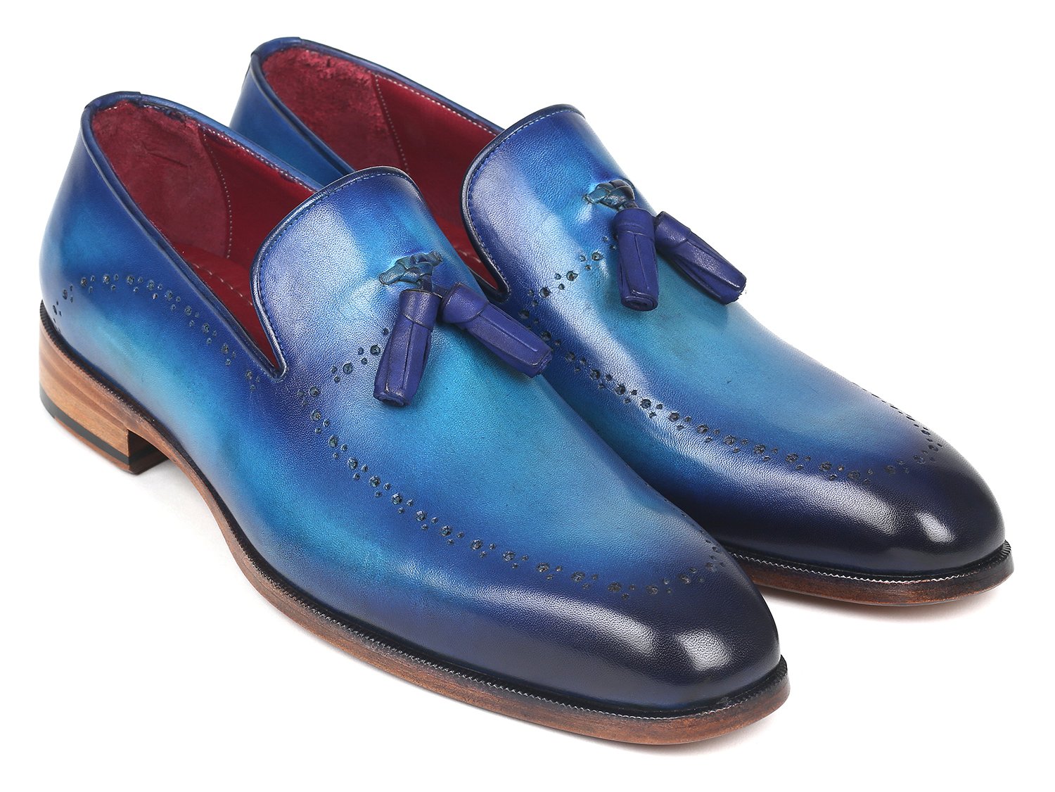 Paul Parkman Men's Tassel Loafer Blue (ID#66T82-BLU) PAUL PARKMAN