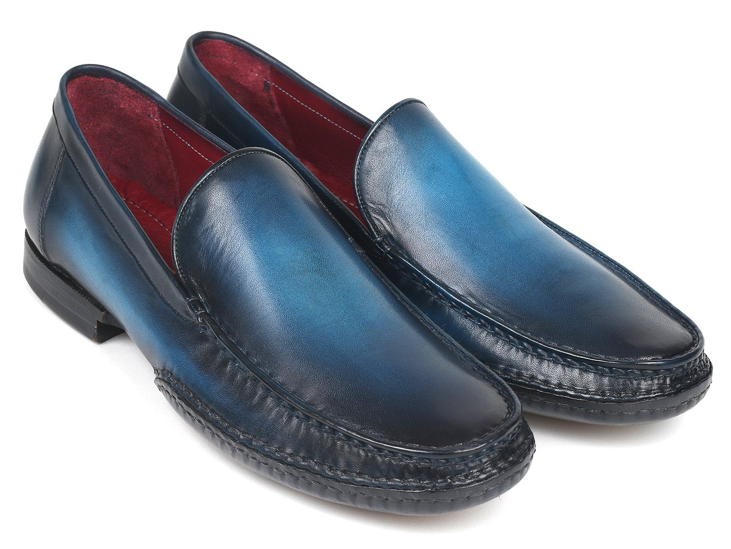 Paul Parkman Hand-Sewn Moccasins Blue (ID#MC649-BLU) PAUL PARKMAN