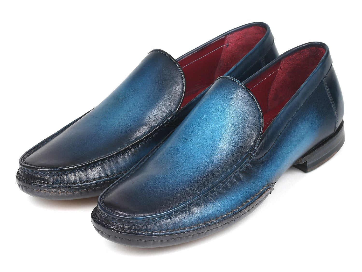 Paul Parkman Hand-Sewn Moccasins Blue (ID#MC649-BLU) PAUL PARKMAN