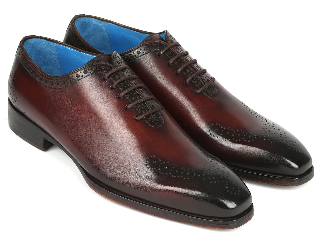 Paul Parkman Men's Brown Goodyear Welted Punched Oxfords (ID#7614-BRW) PAUL PARKMAN