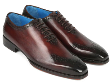 Paul Parkman Men's Brown Goodyear Welted Punched Oxfords (ID#7614-BRW) PAUL PARKMAN