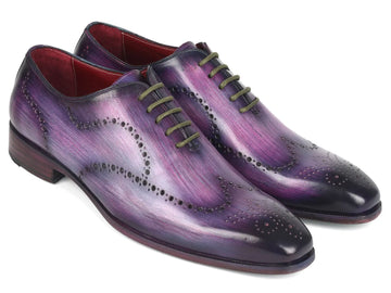 Paul Parkman Men's Purple Wingtip Oxfords (ID#741-PUR) PAUL PARKMAN