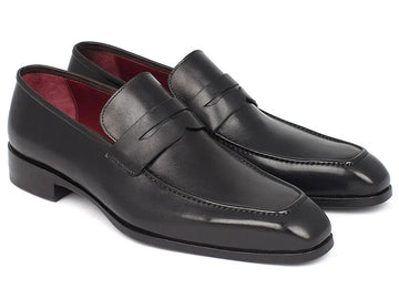 Paul Parkman Men's Black Penny Calfskin Loafers (ID#10BLK29) PAUL PARKMAN
