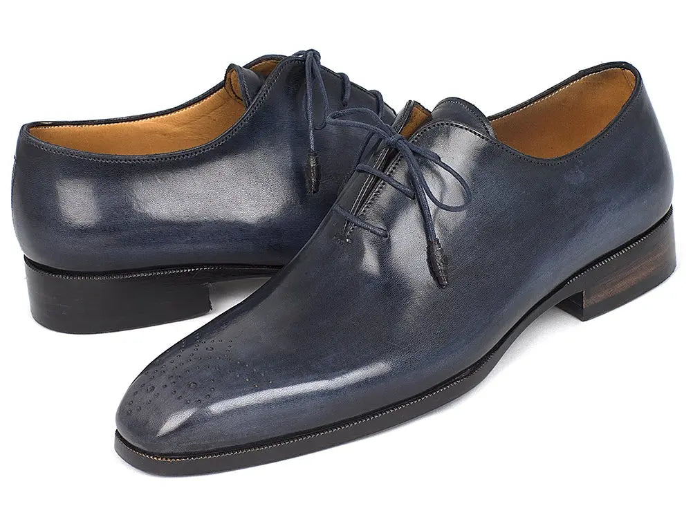 Paul Parkman Men's Navy Wholecut Oxfords (ID#KR254NVY) PAUL PARKMAN