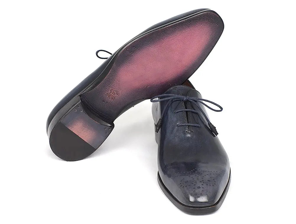Paul Parkman Men's Navy Wholecut Oxfords (ID#KR254NVY) PAUL PARKMAN
