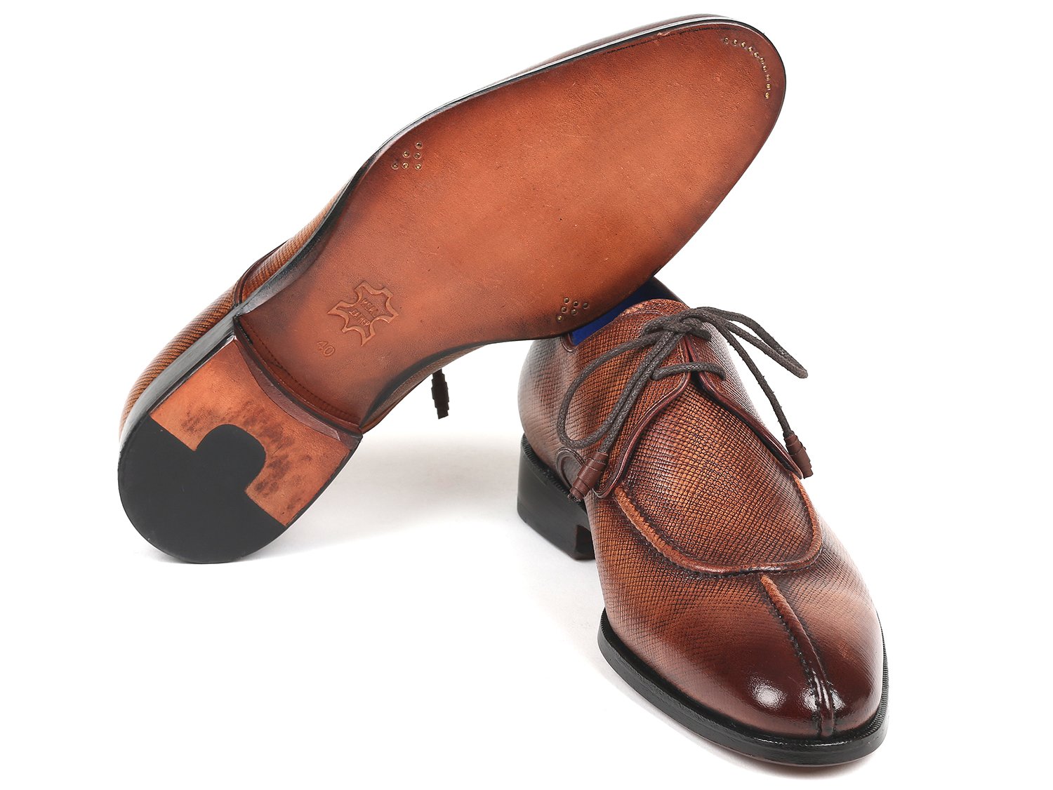 Paul Parkman Split Toe Men's Brown Derby Shoes (ID#8871BRW) PAUL PARKMAN