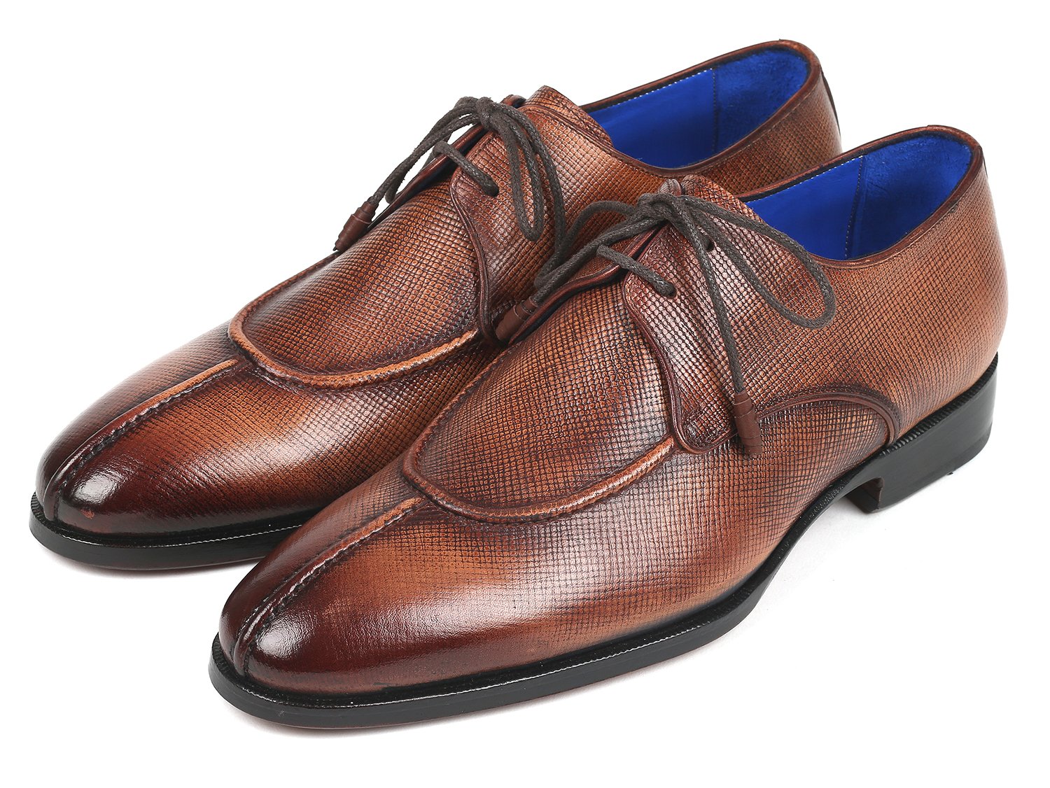 Paul Parkman Split Toe Men's Brown Derby Shoes (ID#8871BRW) PAUL PARKMAN