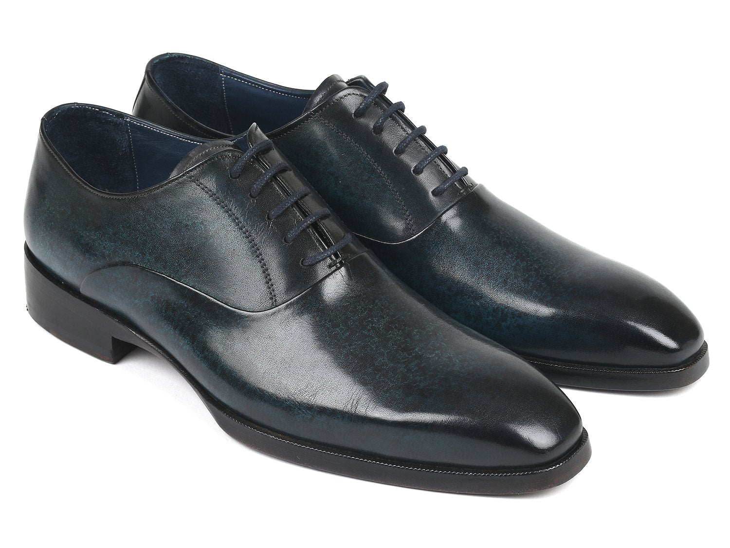 Paul Parkman Men's Plain Toe Oxfords Navy (ID#5523-NVY) PAUL PARKMAN