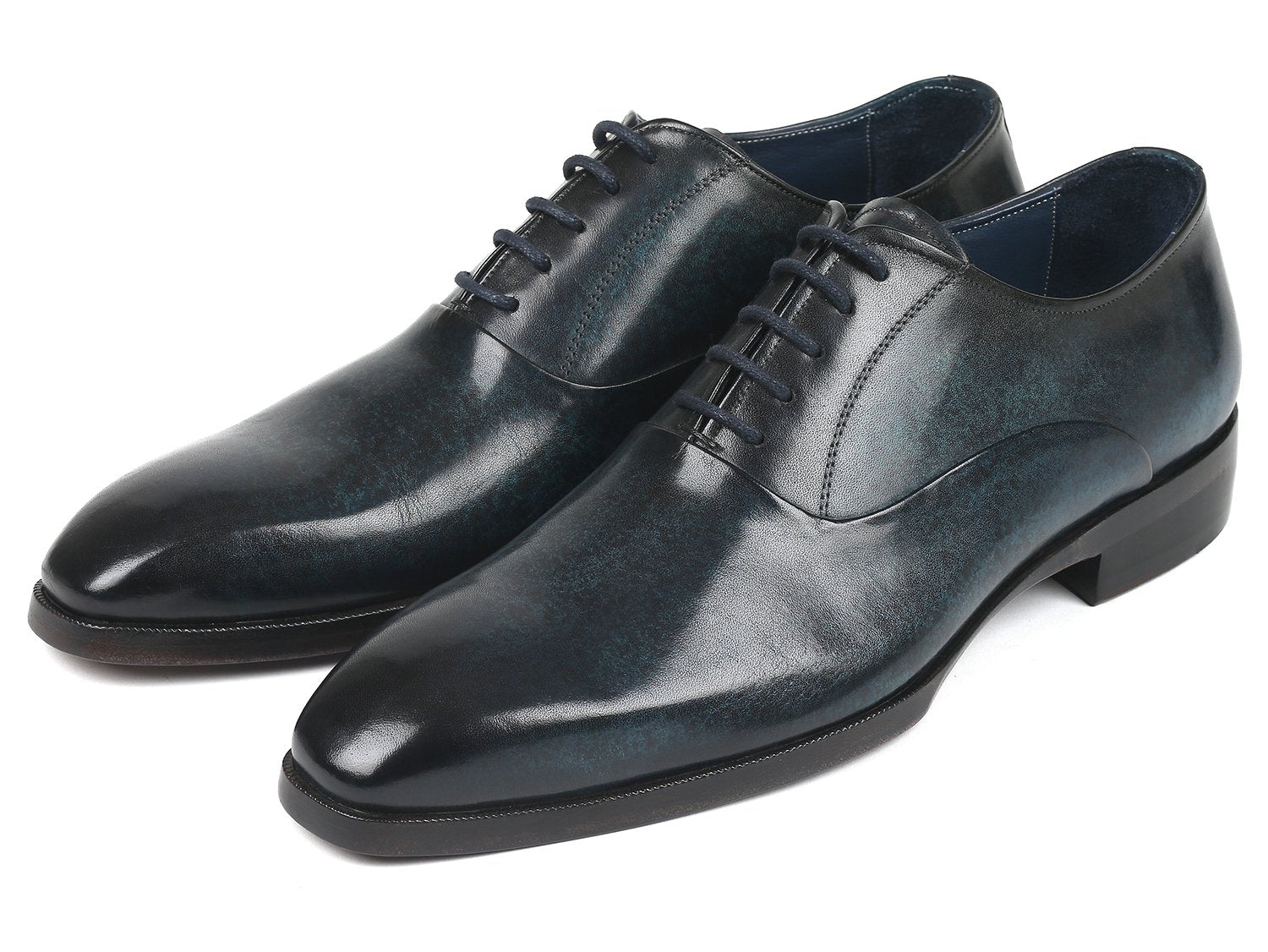 Paul Parkman Men's Plain Toe Oxfords Navy (ID#5523-NVY) PAUL PARKMAN