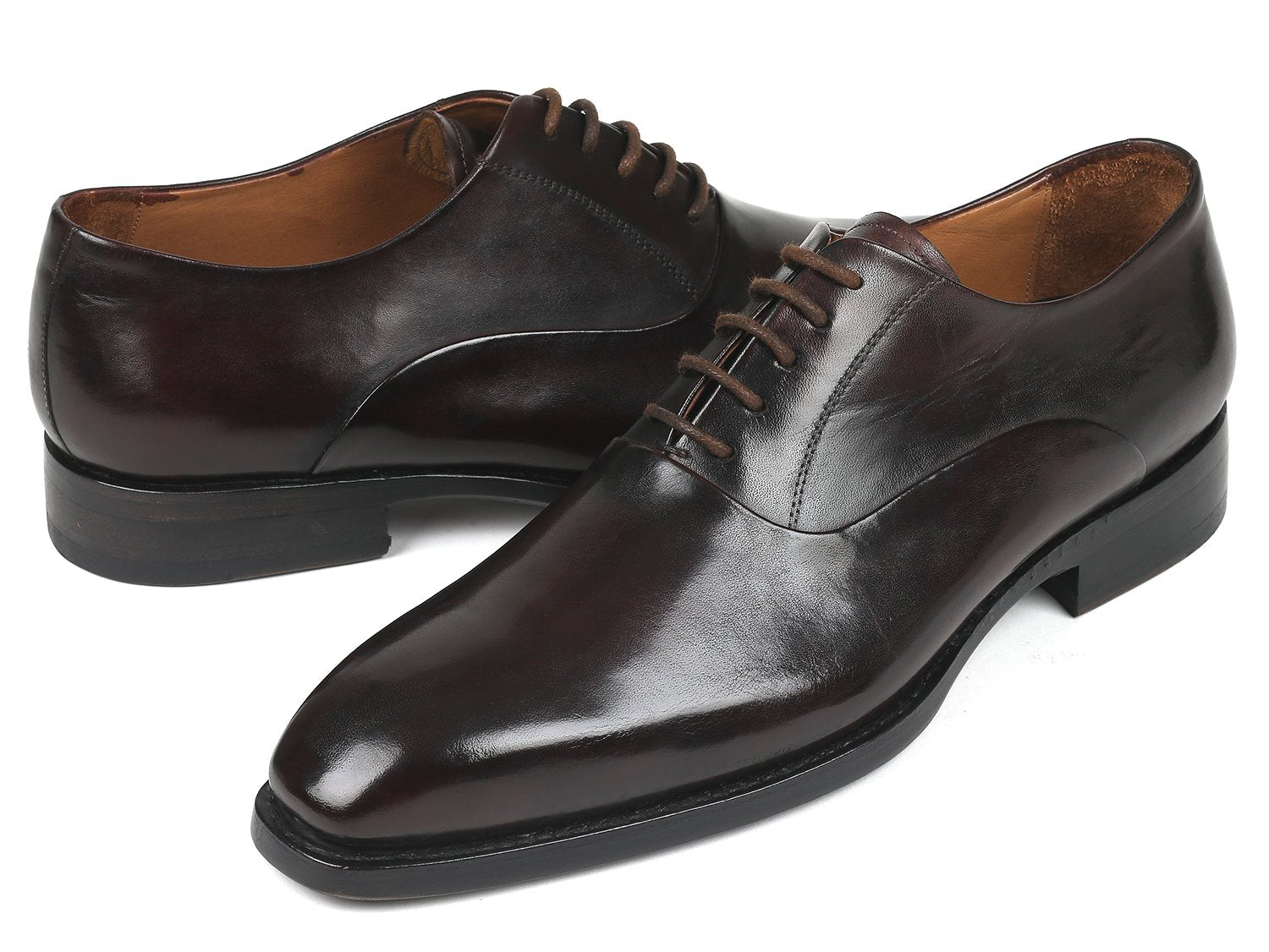 Paul Parkman Men's Plain Toe Oxfords Brown (ID#5661-BRW) PAUL PARKMAN