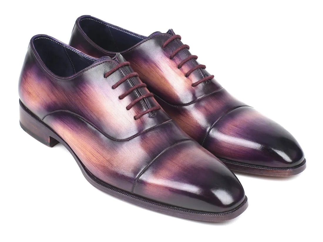 Paul Parkman Men's Purple Cap Toe Oxfords (ID#1744-PRP) PAUL PARKMAN