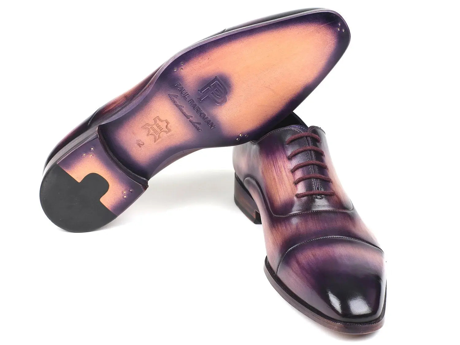 Paul Parkman Men's Purple Cap Toe Oxfords (ID#1744-PRP) PAUL PARKMAN