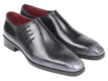 Paul Parkman Side Lace Oxfords Gray Burnished (ID#857F25) PAUL PARKMAN