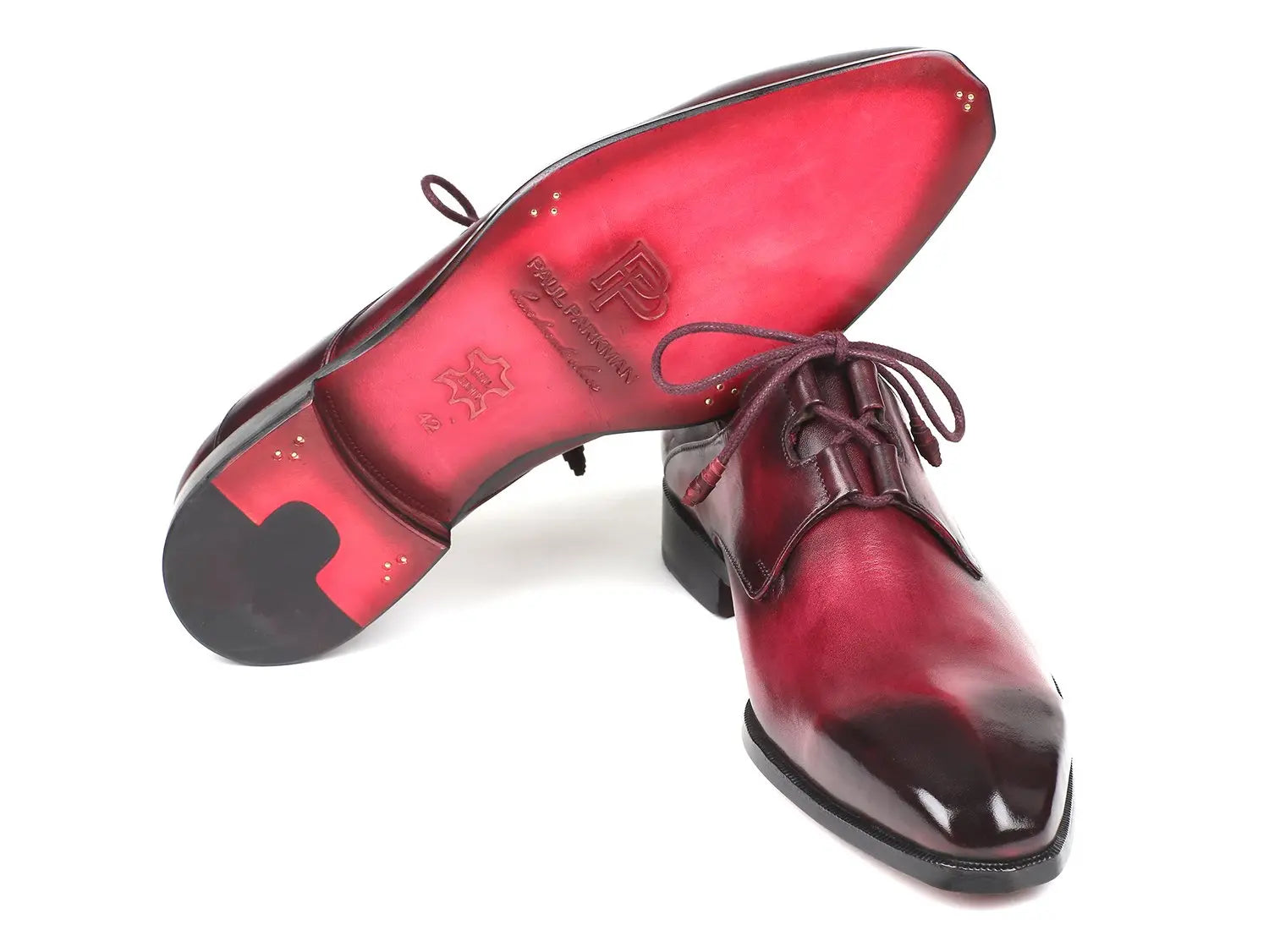 Paul Parkman Men's Bordeaux Ghillie Lacing Dress Shoes (ID#GT515-BRD) PAUL PARKMAN