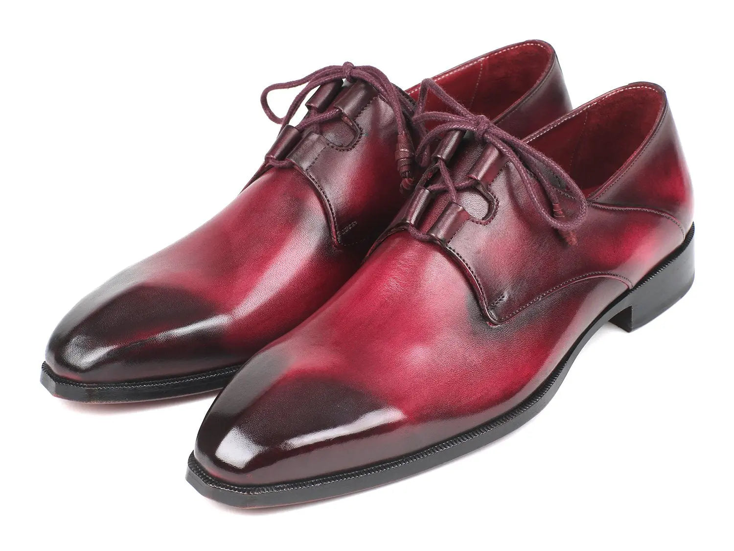 Paul Parkman Men's Bordeaux Ghillie Lacing Dress Shoes (ID#GT515-BRD) PAUL PARKMAN