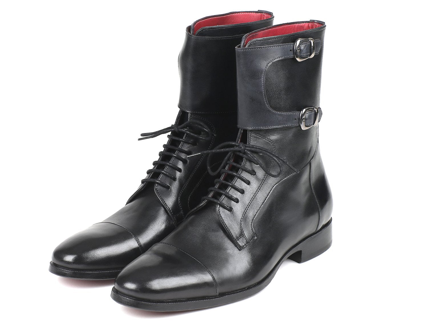 Paul Parkman Men's High Boots Black Calfskin (ID#F555-BLK) PAUL PARKMAN