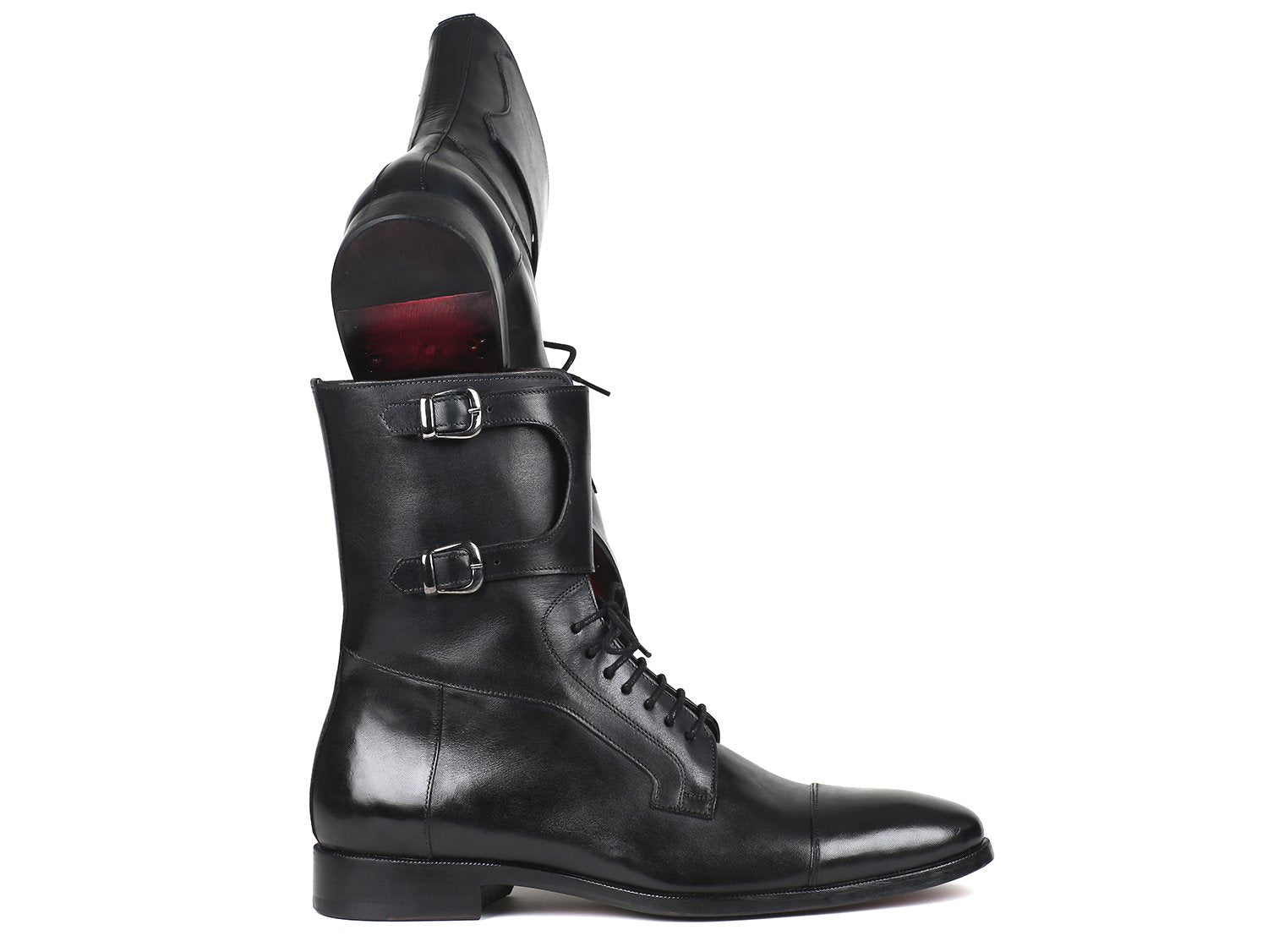 Paul Parkman Men's High Boots Black Calfskin (ID#F555-BLK) PAUL PARKMAN