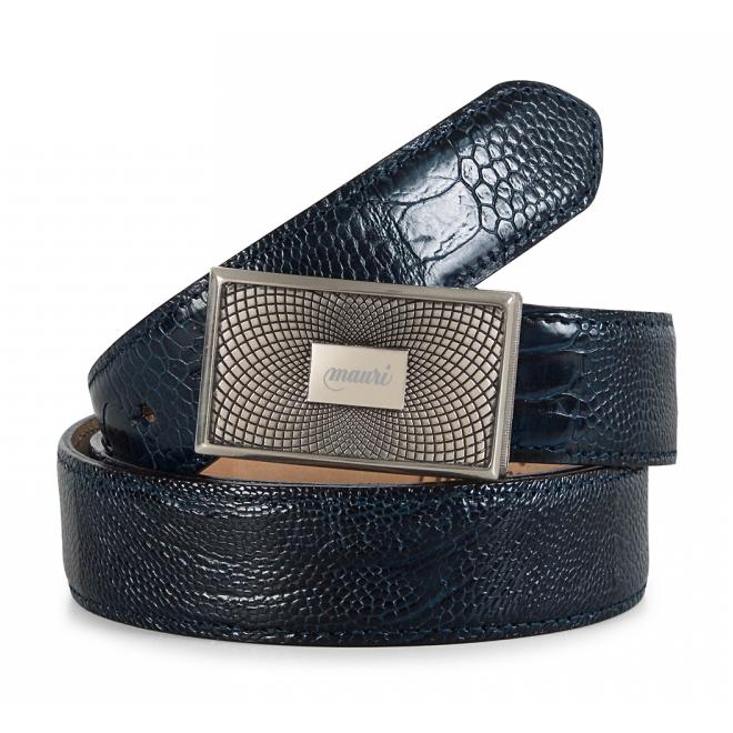 Mauri Black Genuine Ostrich Leg Belt