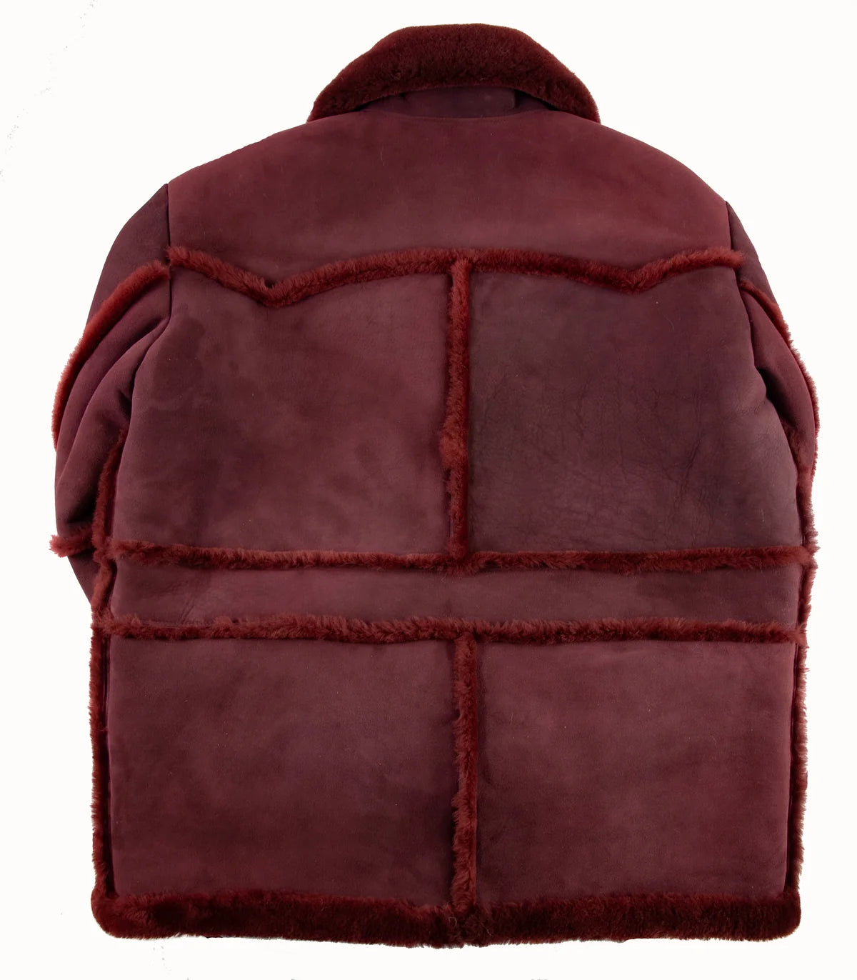 Jakewood 4900 Burgundy Genuine Sheepskin Marlboro Jacket